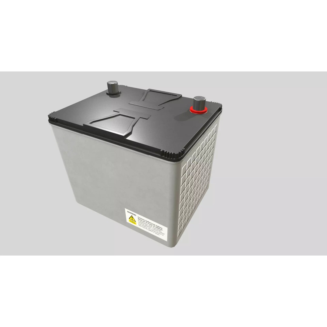 Car Battery 3D Model – Low Poly PBR Asset, FBX, OBJ, Blender - View 6