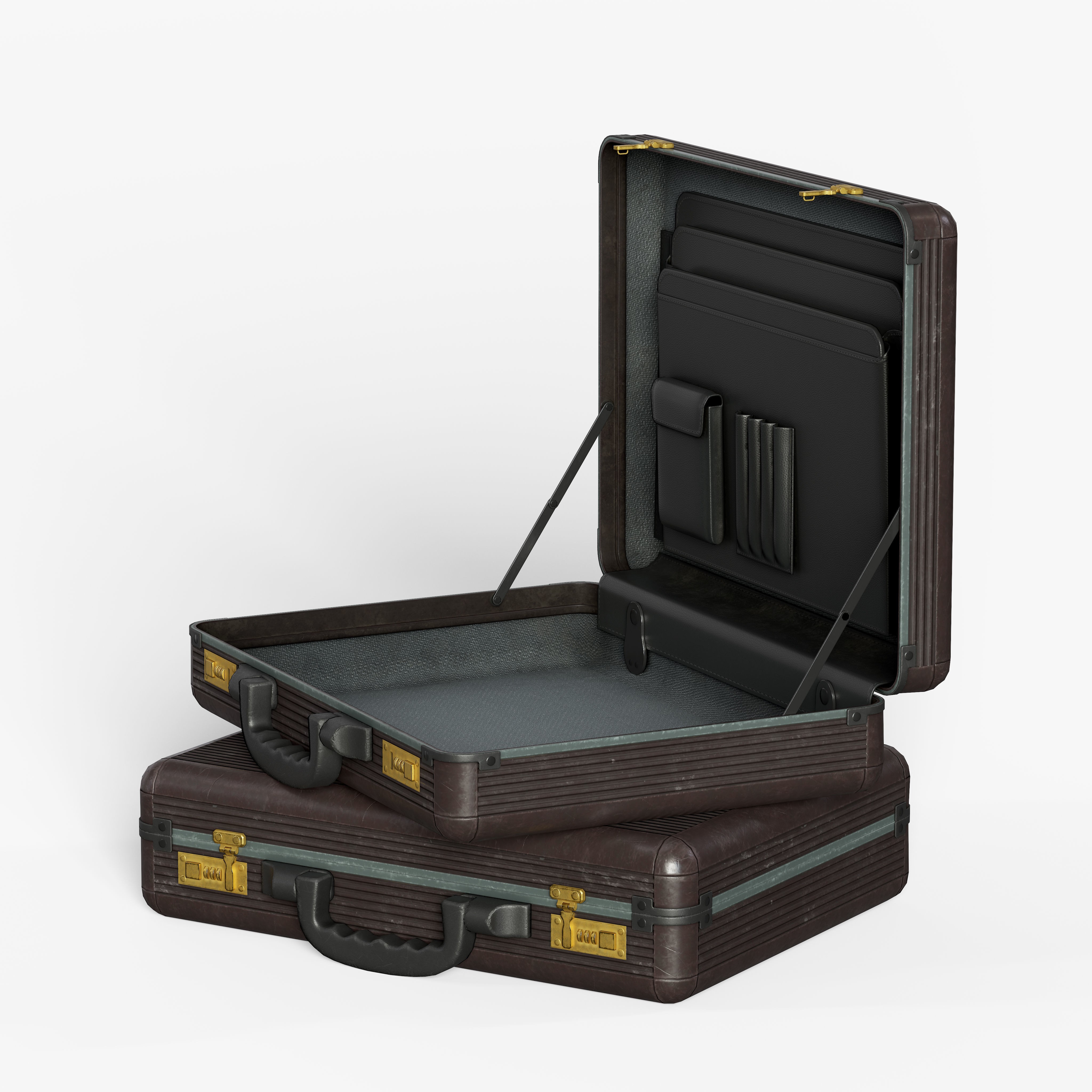 Briefcase - Low-Poly Game-Ready 3D Model - View 3