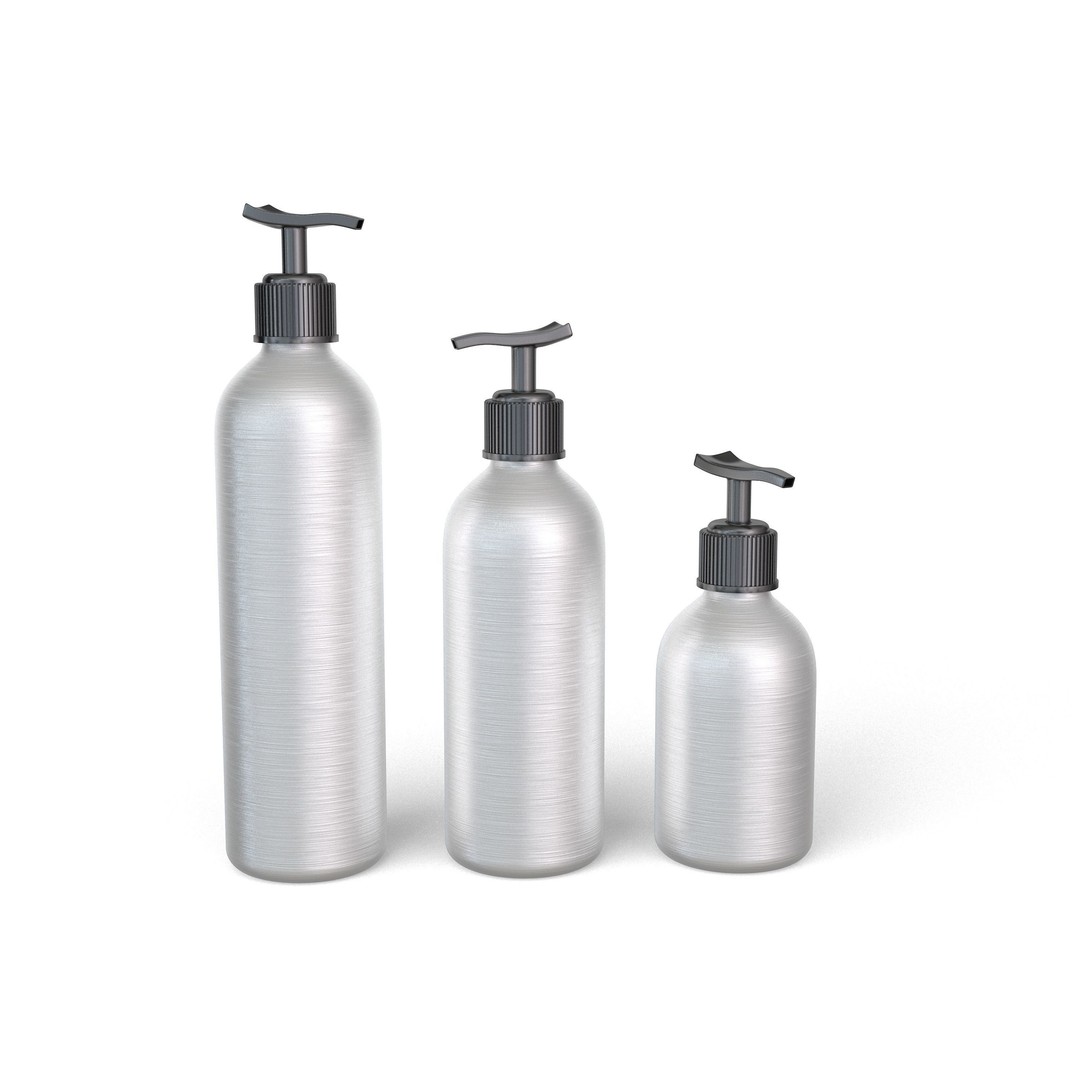Dispenser Bottles 3D Model – Realistic Spray and Lotion Bottles, FBX, OBJ - View 5