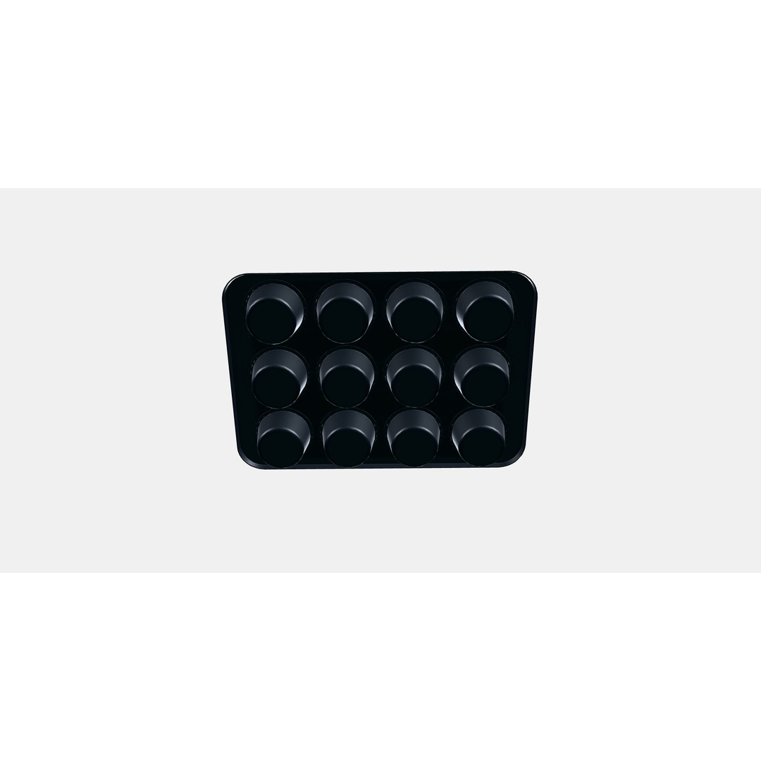 MANTAGG Muffin Tin 3D Model – Low Poly PBR Bakeware Asset, FBX - View 7