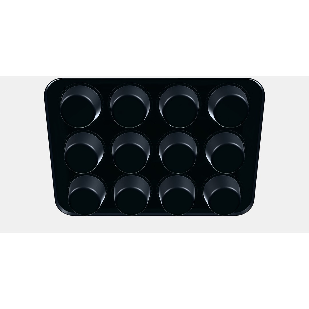MANTAGG Muffin Tin 3D Model – Low Poly PBR Bakeware Asset, FBX - View 8