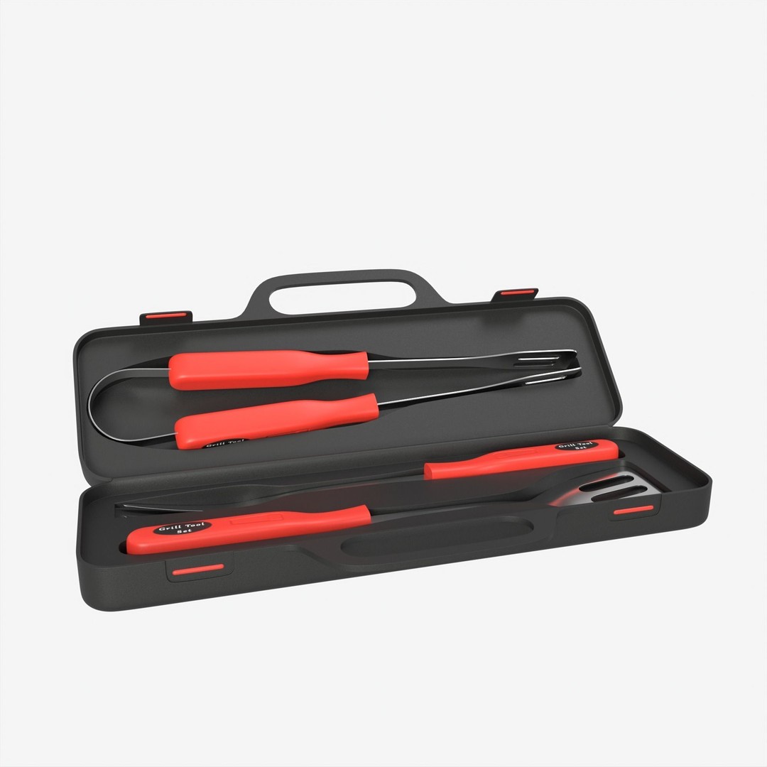 BBQ Tool Set 3D Model – High Poly PBR Kitchenware for Visual Production - View 10