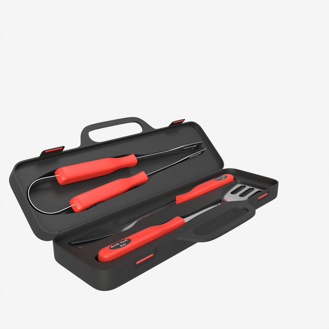 BBQ Tool Set 3D Model – High Poly PBR Kitchenware for Visual Production - View 12