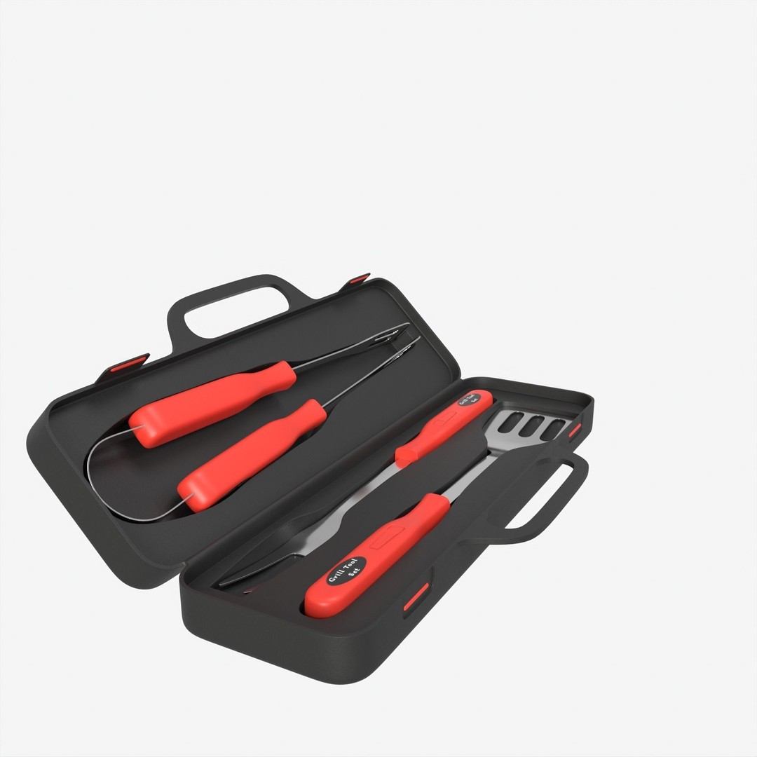 BBQ Tool Set 3D Model – High Poly PBR Kitchenware for Visual Production - View 13