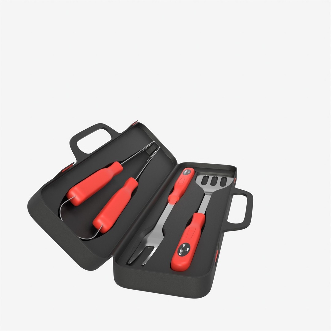 BBQ Tool Set 3D Model – High Poly PBR Kitchenware for Visual Production - View 14