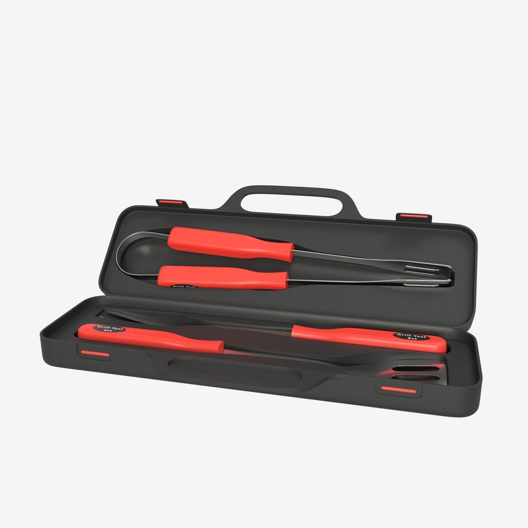 BBQ Tool Set 3D Model – High Poly PBR Kitchenware for Visual Production - View 32