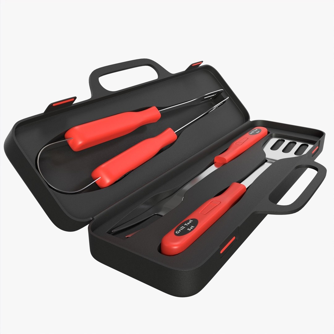 BBQ Tool Set 3D Model – High Poly PBR Kitchenware for Visual Production - View 5