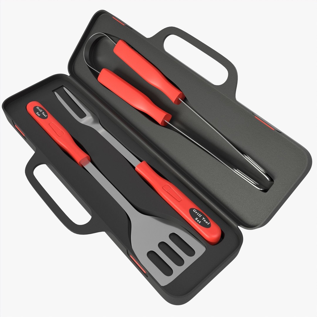 BBQ Tool Set 3D Model – High Poly PBR Kitchenware for Visual Production - View 7
