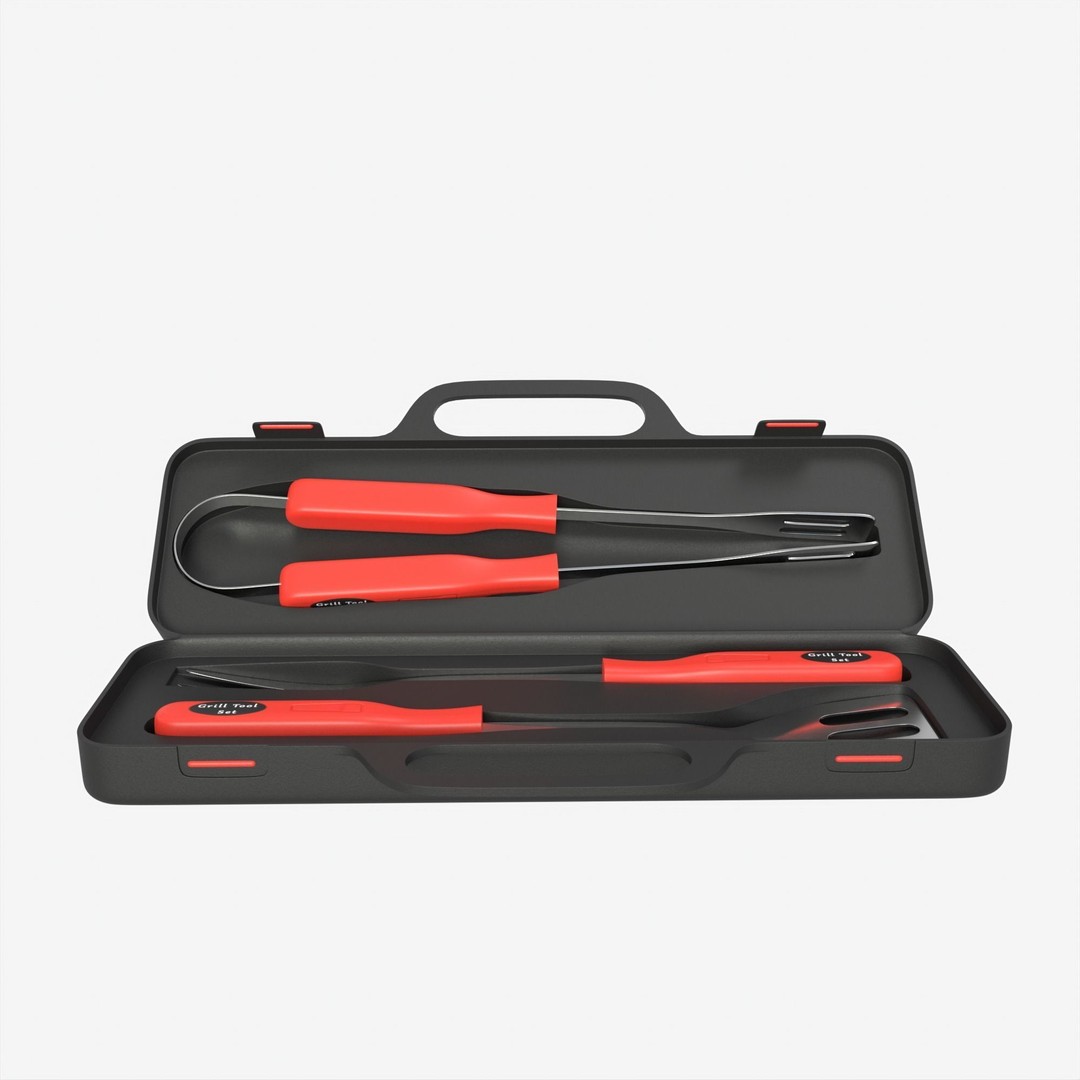 BBQ Tool Set 3D Model – High Poly PBR Kitchenware for Visual Production - View 9