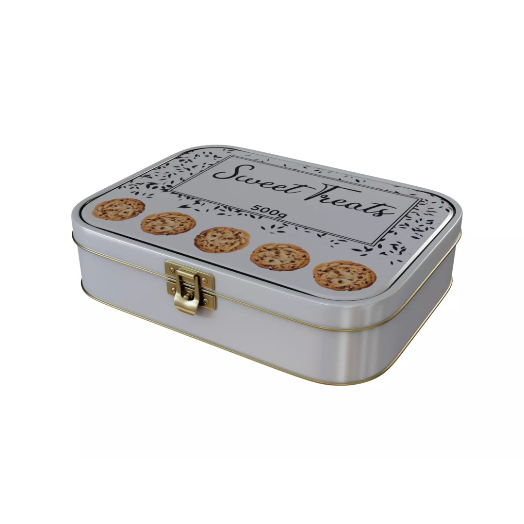 Metal Food Storage Tin 3D Model – Vintage Style PBR Game Asset, FBX - View 2