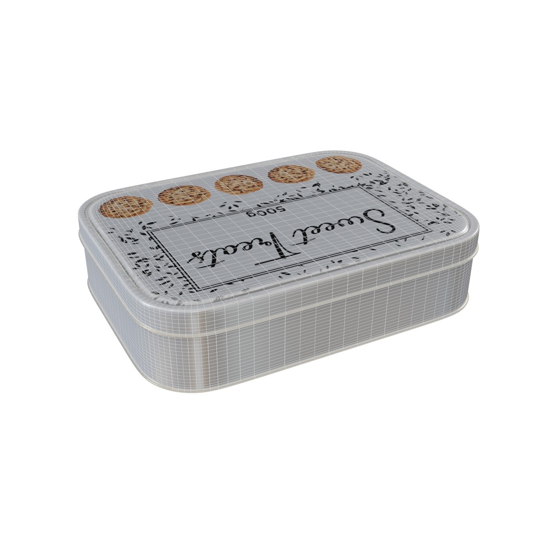 Metal Food Storage Tin 3D Model – Vintage Style PBR Game Asset, FBX - View 5