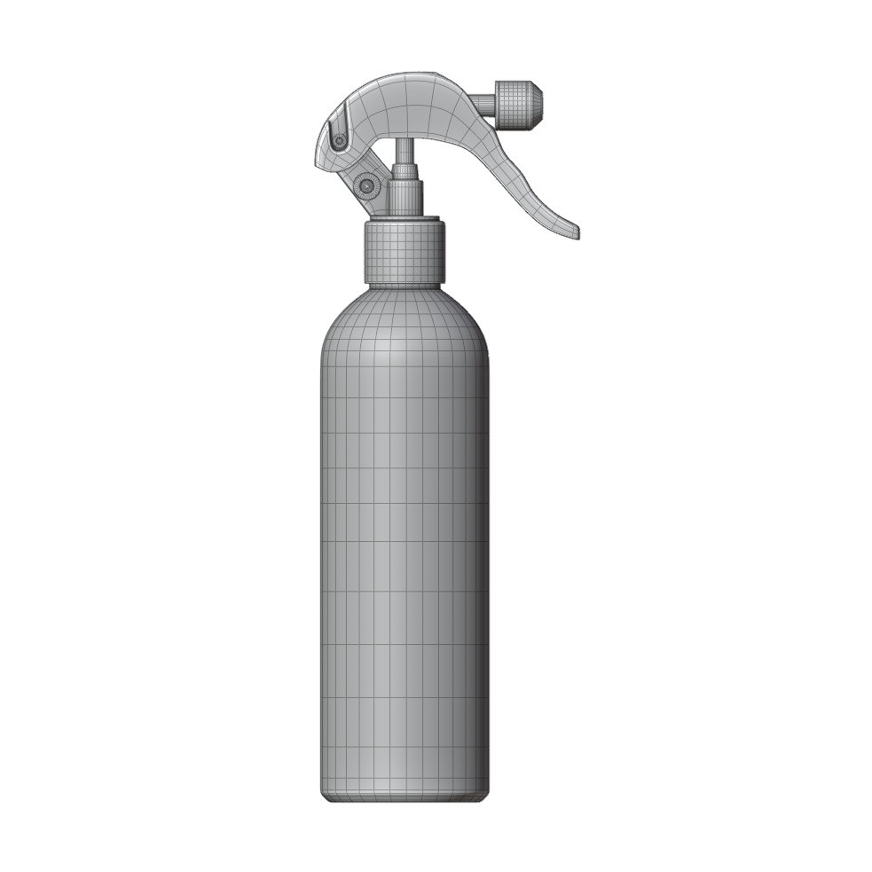 Plastic Spray Bottle 3D Model – High Poly, UV Unwrapped, Blender, FBX - View 9