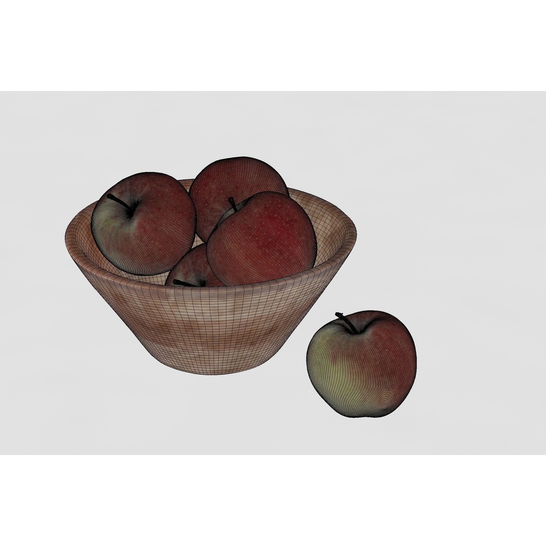 XENOS Wooden Bowl 3D Model – High Poly PBR Asset, FBX, OBJ