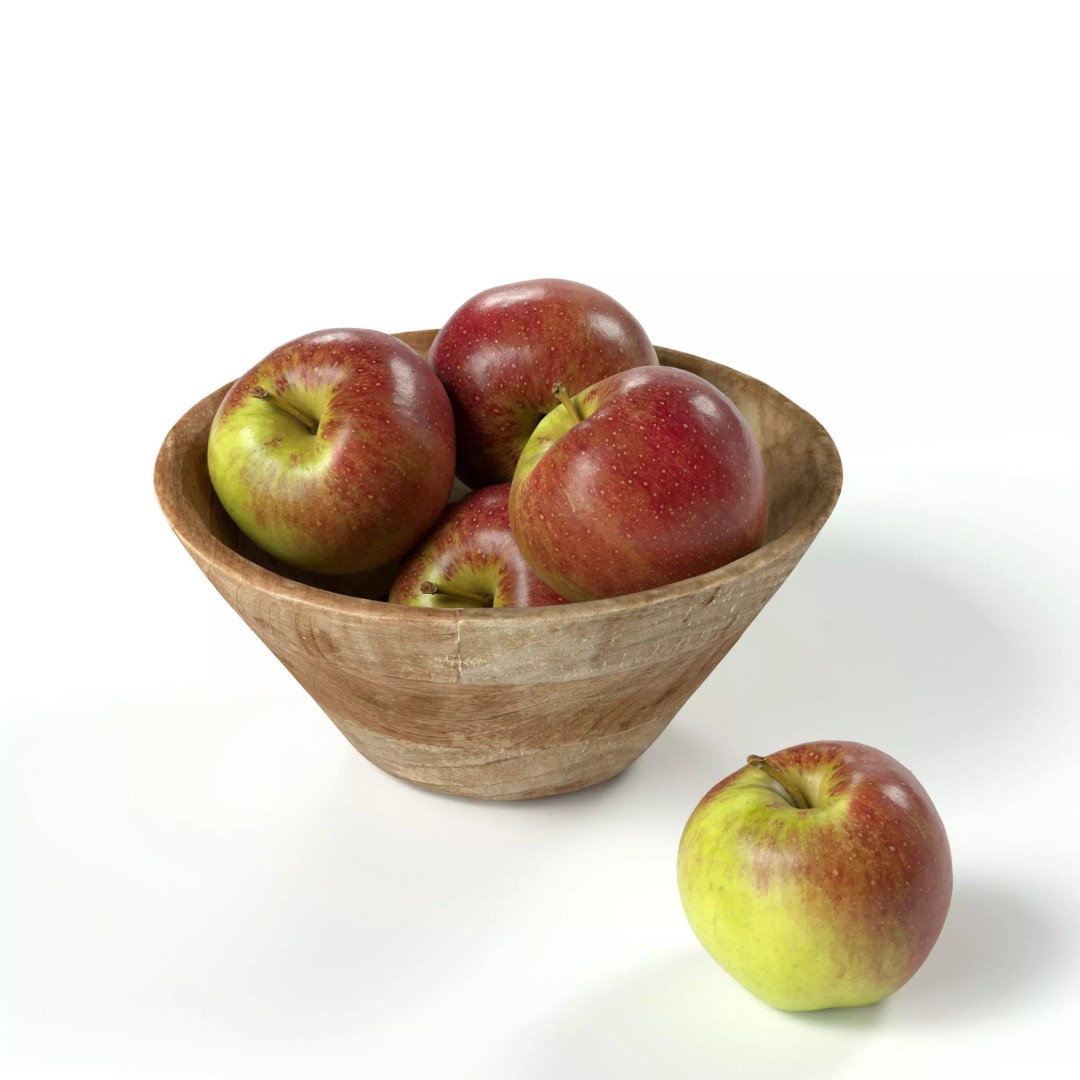 XENOS Wooden Bowl 3D Model – High Poly PBR Asset, FBX, OBJ - View 2