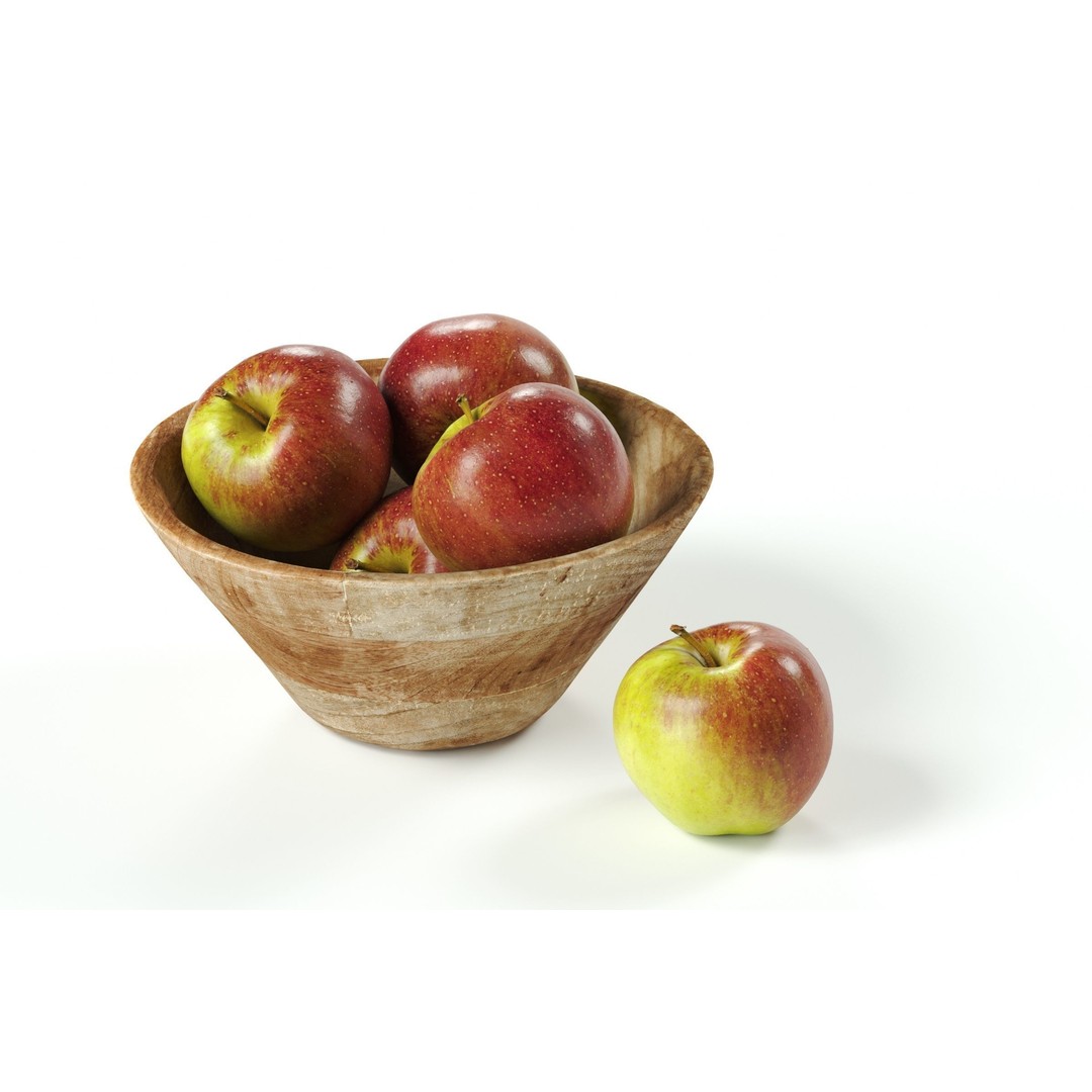 XENOS Wooden Bowl 3D Model – High Poly PBR Asset, FBX, OBJ - View 3