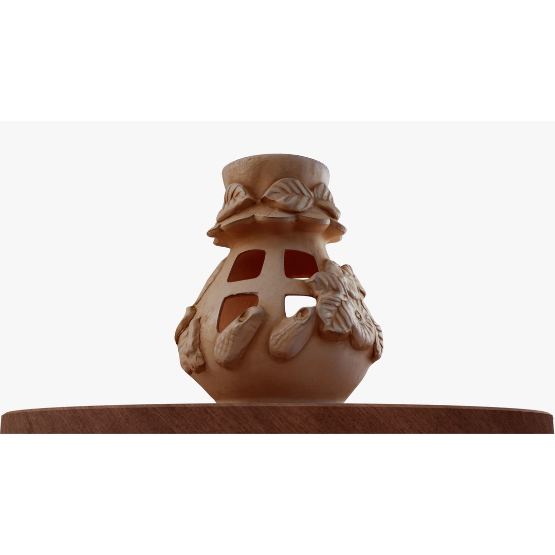 Aroma Lamp 3D Model – High Quality Polygonal Model, FBX, OBJ - View 6