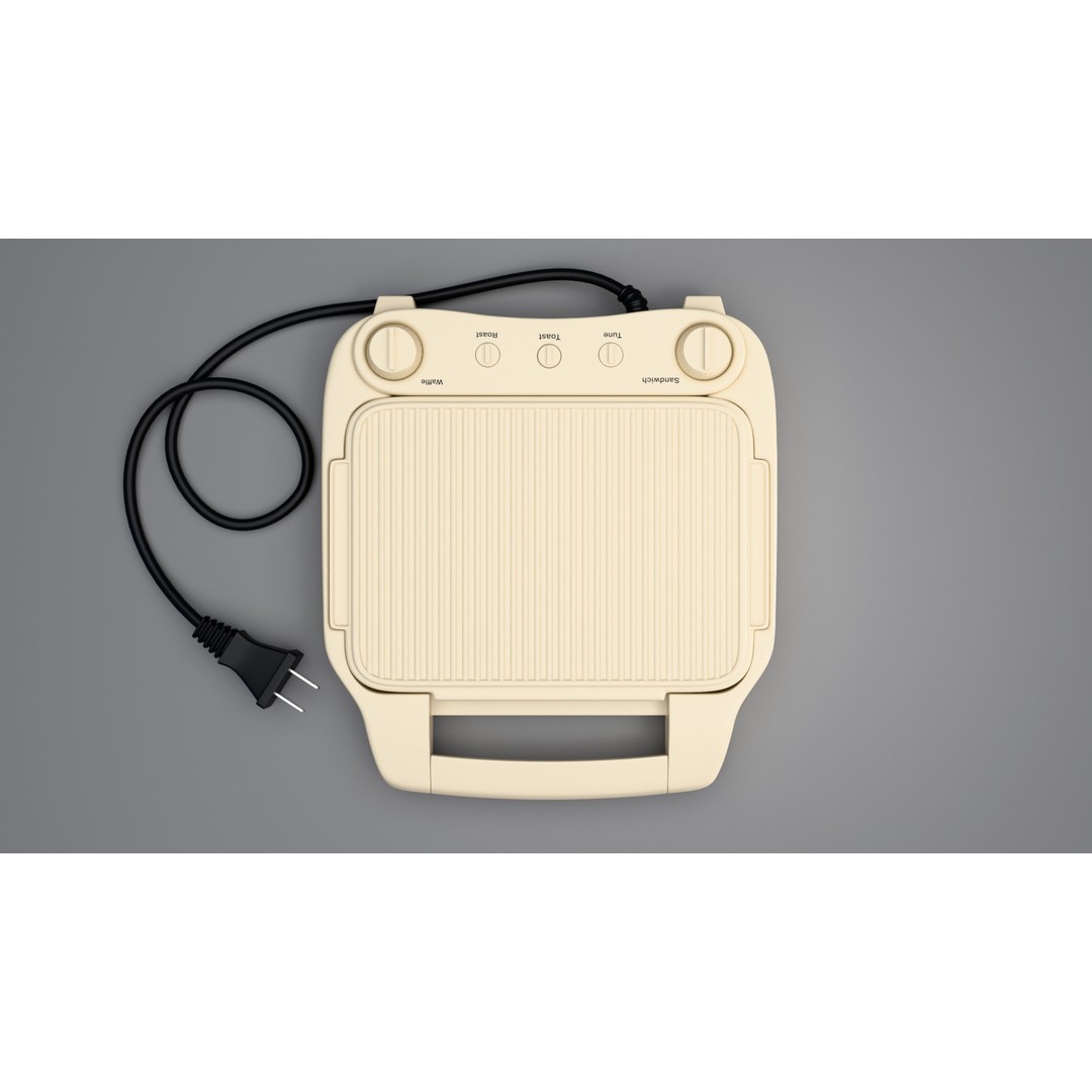 Sandwich Toaster 3D Model – Realistic Kitchen Gadget, FBX, PBR - View 6