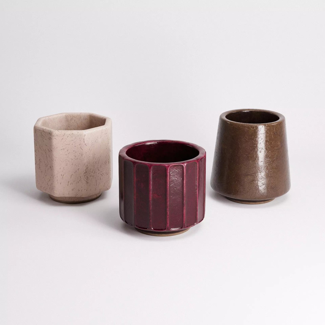 Ceramic Cups Set 02 3D Model – Low Poly PBR Kitchenware, FBX, OBJ - View 2