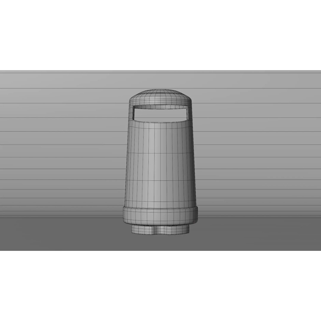 Cannes Trash Can 3D Model – PBR Ready, FBX, Animation Optimized - View 12