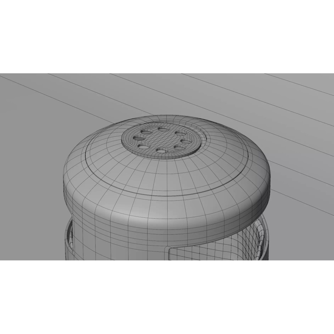 Cannes Trash Can 3D Model – PBR Ready, FBX, Animation Optimized - View 13