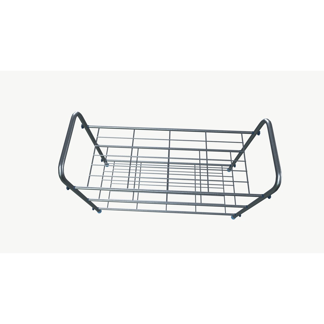 Three-Tier Metal Shoe Rack 3D Model – PBR Game-Ready Asset, FBX - View 8