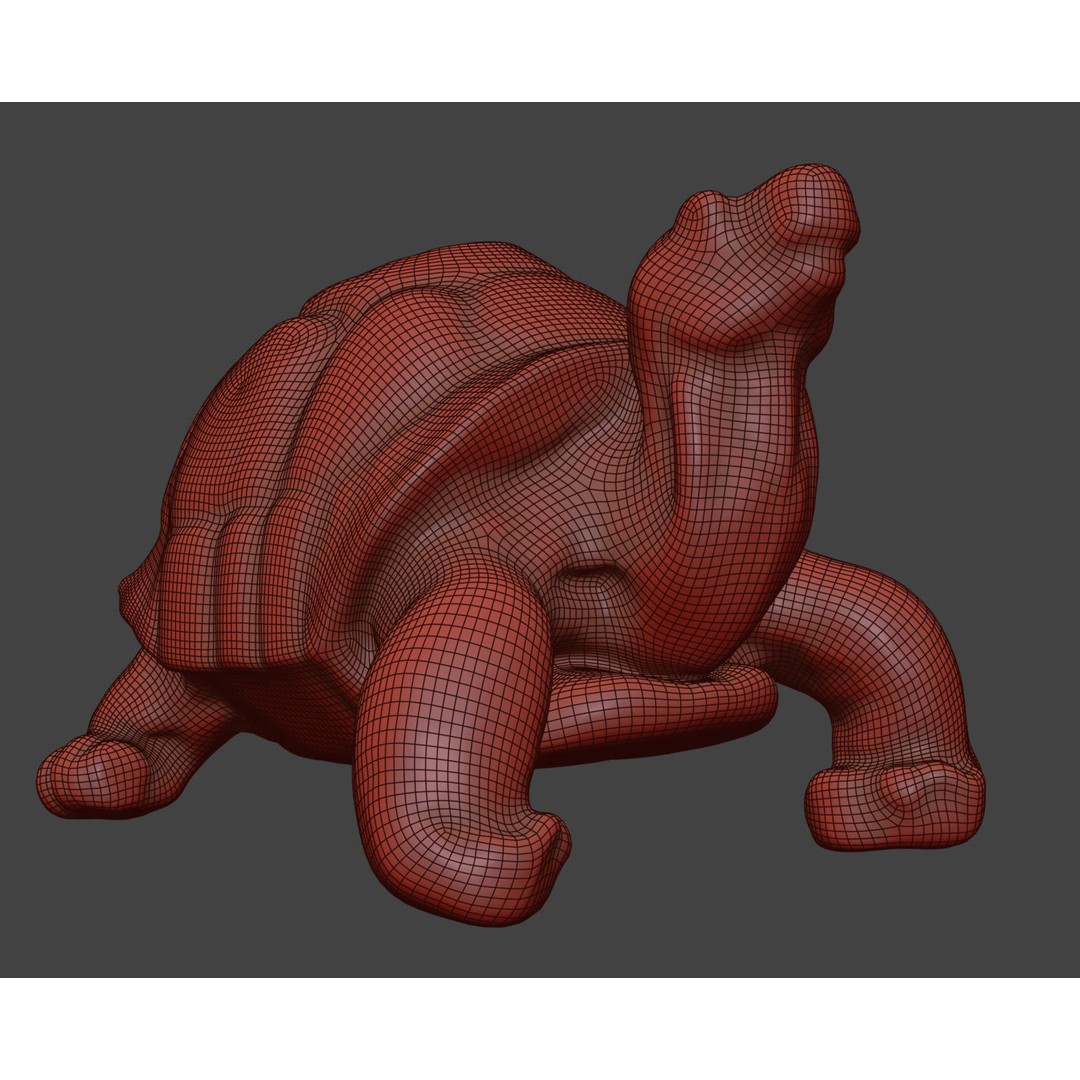 Turtle 3D Model – Photorealistic Figurine with PBR Textures, FBX