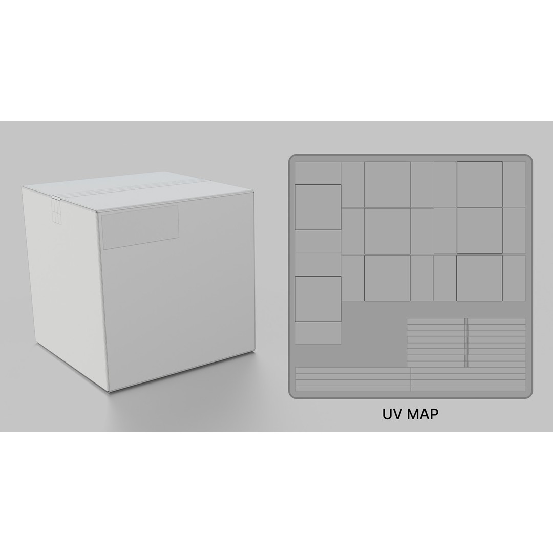 Cardboard Box 3D Model – Rigged Low-Poly PBR Asset for Games