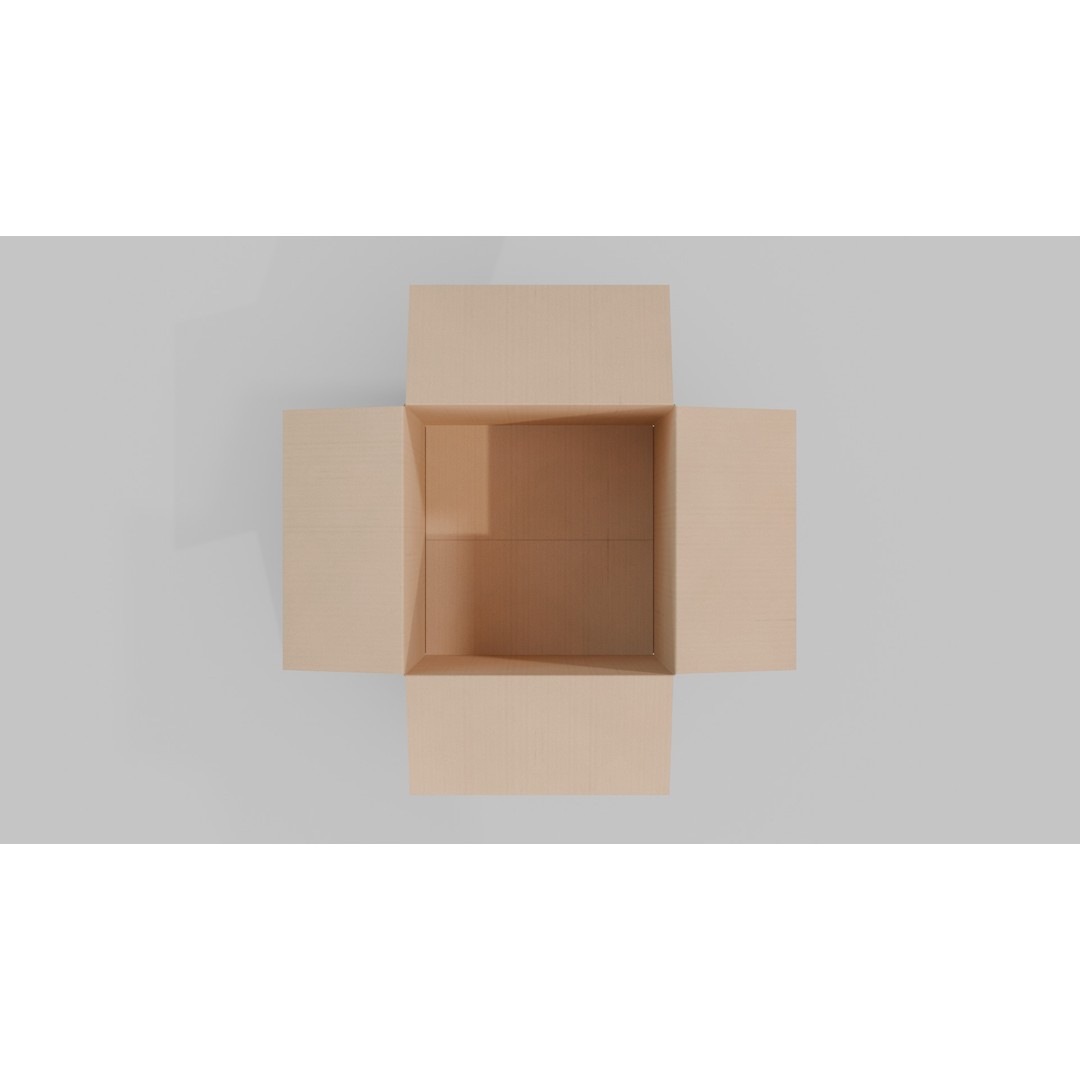 Cardboard Box 3D Model – Rigged Low-Poly PBR Asset for Games - View 10