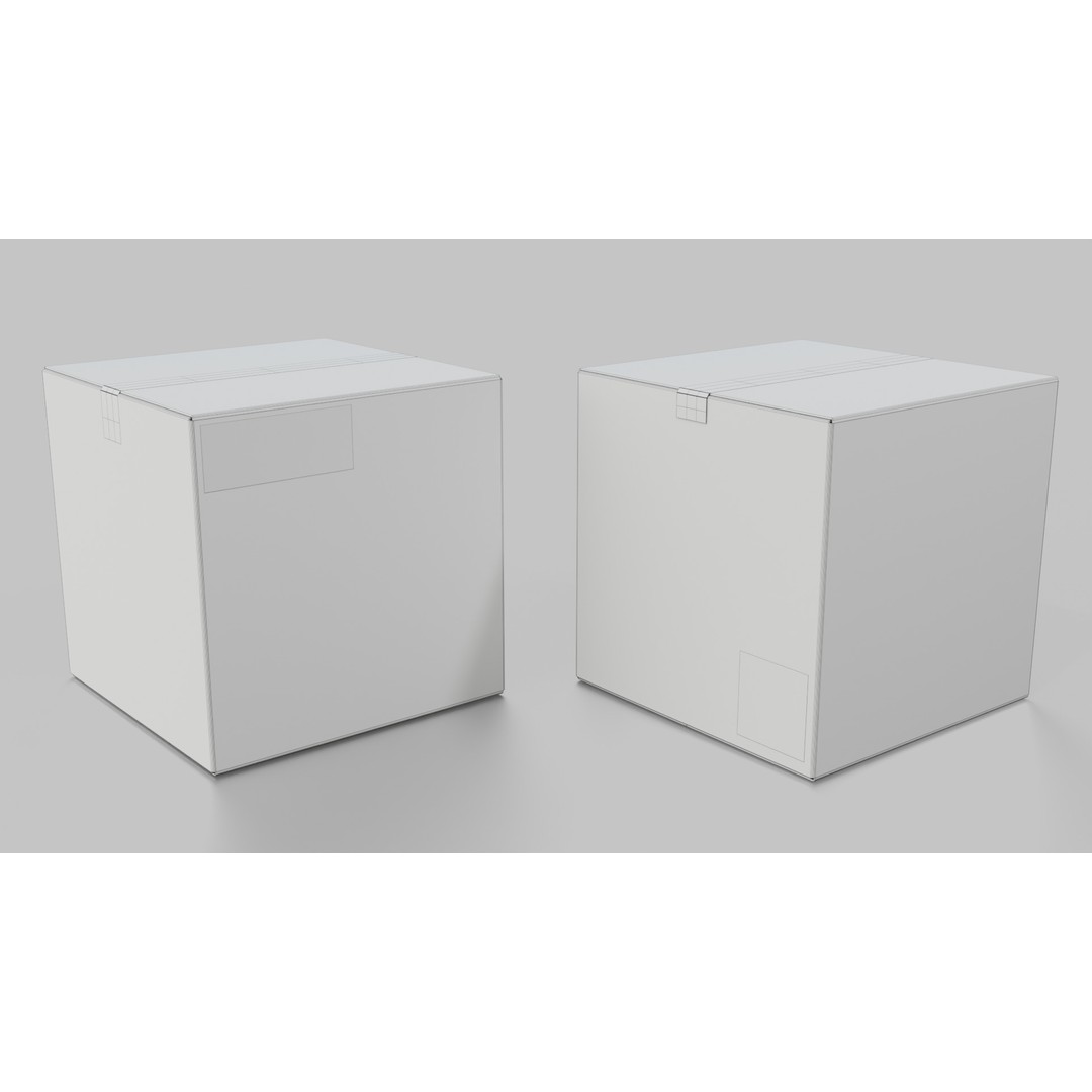 Cardboard Box 3D Model – Rigged Low-Poly PBR Asset for Games - View 15