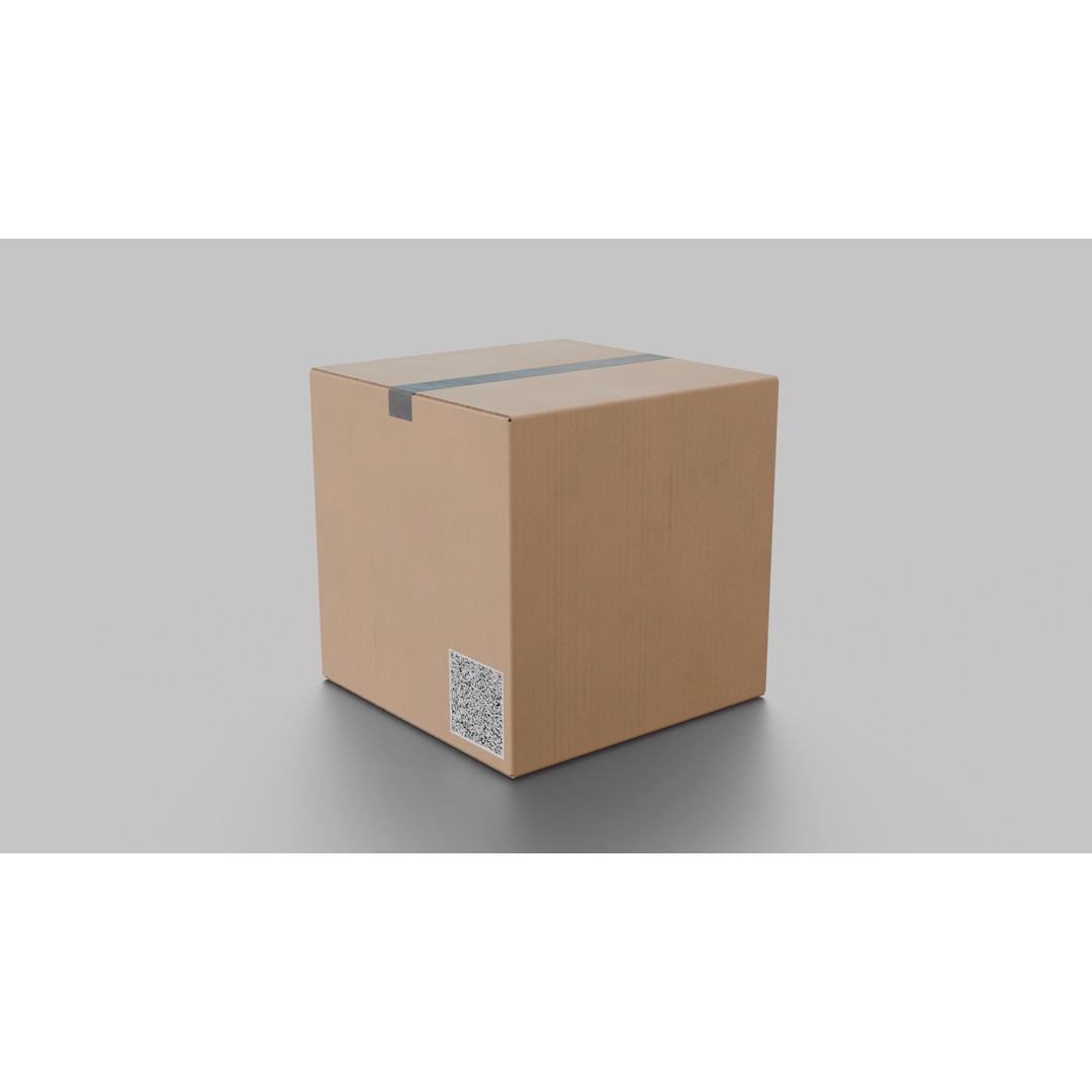 Cardboard Box 3D Model – Rigged Low-Poly PBR Asset for Games - View 4