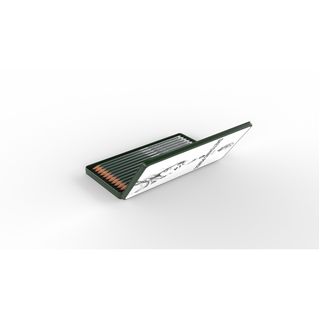 Drawing Pencils 3D Model – Low Poly Art Supplies, FBX, PBR Textures - View 3