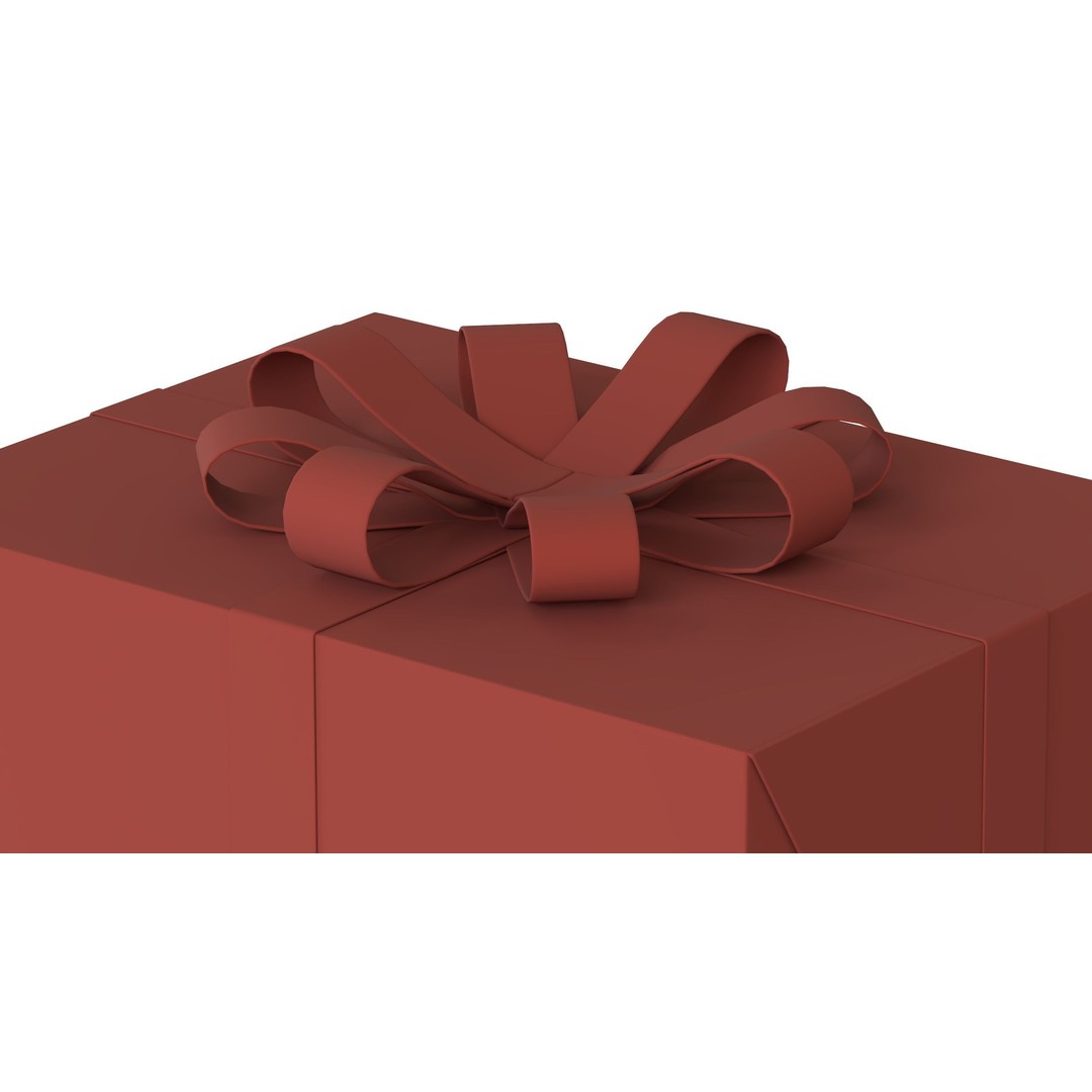Christmas Box 3D Model – Low Poly PBR Game Asset, FBX & OBJ - View 14