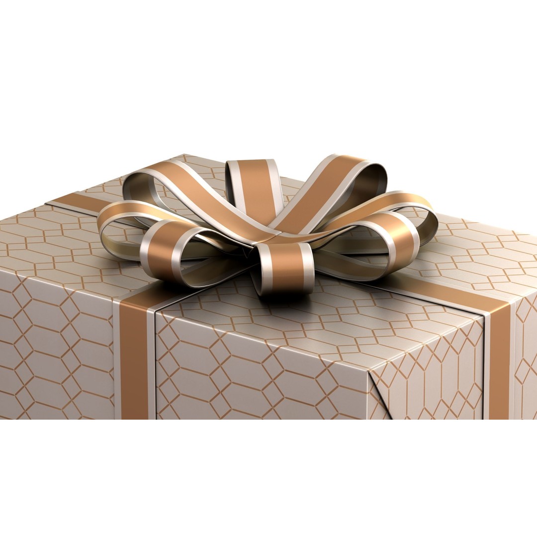 Christmas Box 3D Model – Low Poly PBR Game Asset, FBX & OBJ - View 3
