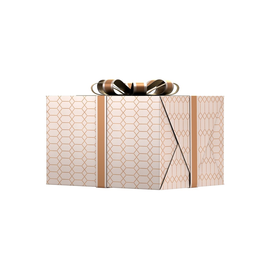 Christmas Box 3D Model – Low Poly PBR Game Asset, FBX & OBJ - View 4