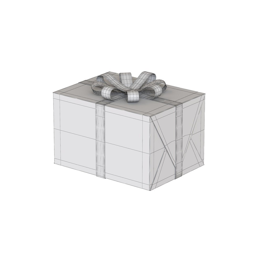 Christmas Box 3D Model – Low Poly PBR Game Asset, FBX & OBJ - View 6