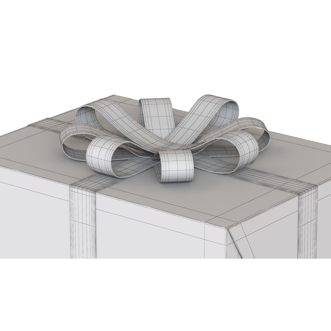 Christmas Box 3D Model – Low Poly PBR Game Asset, FBX & OBJ - View 7