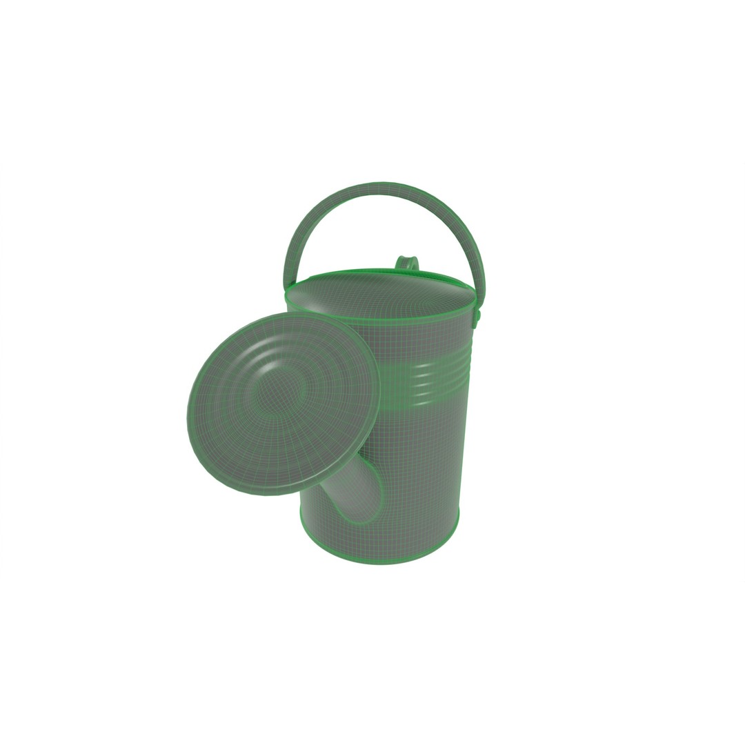 Watering Can 3D Model – Low Poly PBR Game Asset, FBX - View 10