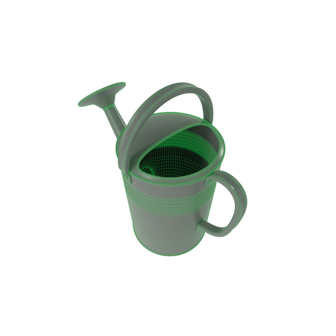 Watering Can 3D Model – Low Poly PBR Game Asset, FBX - View 12