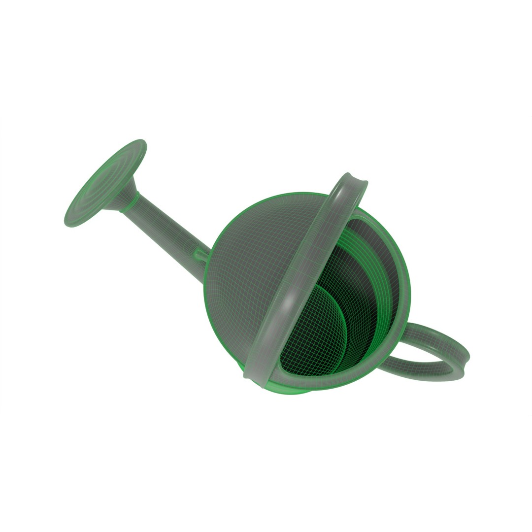 Watering Can 3D Model – Low Poly PBR Game Asset, FBX - View 14