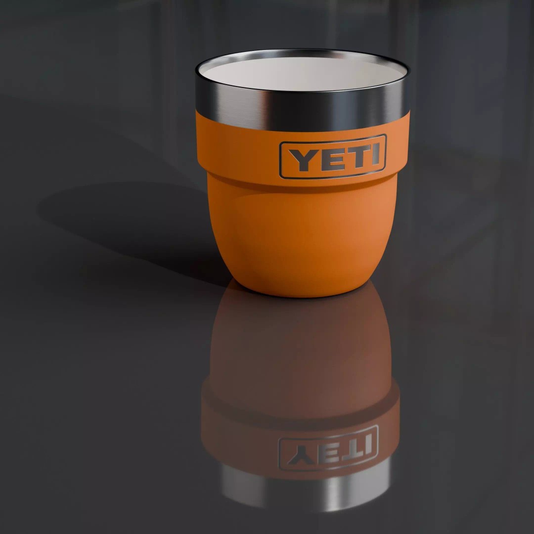 Yeti Rambler 4 oz Stackable Cups 3D Model – Low Poly PBR Kitchenware, FBX - View 2