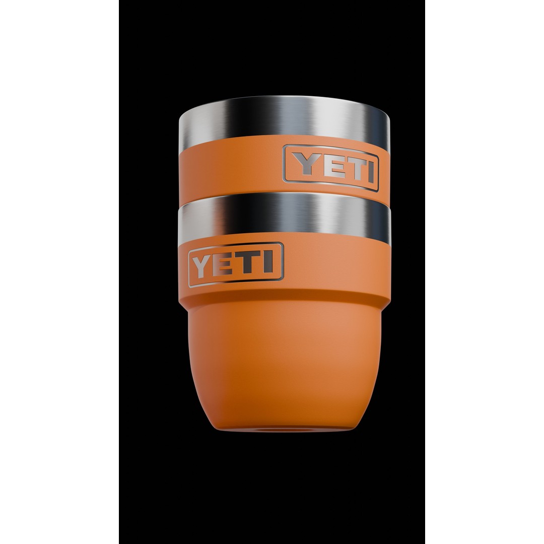 Yeti Rambler 4 oz Stackable Cups 3D Model – Low Poly PBR Kitchenware, FBX - View 3