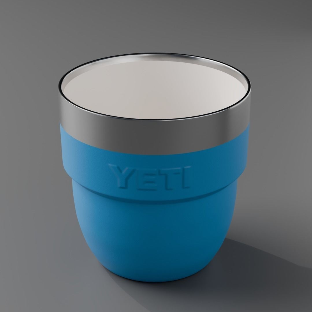 Yeti Rambler 4 oz Stackable Cups 3D Model – Low Poly PBR Kitchenware, FBX - View 8