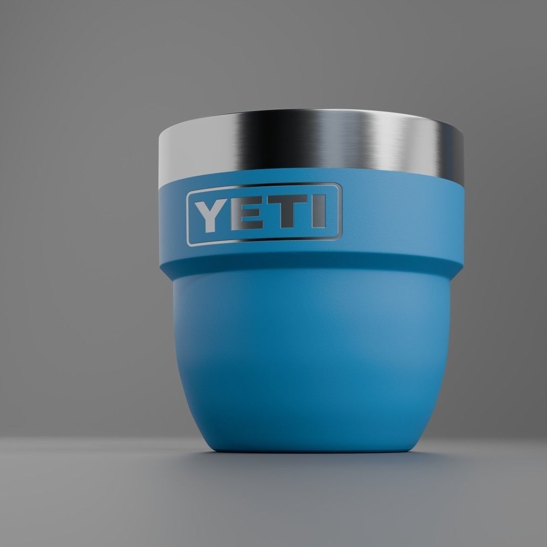 Yeti Rambler 4 oz Stackable Cups 3D Model – Low Poly PBR Kitchenware, FBX - View 9