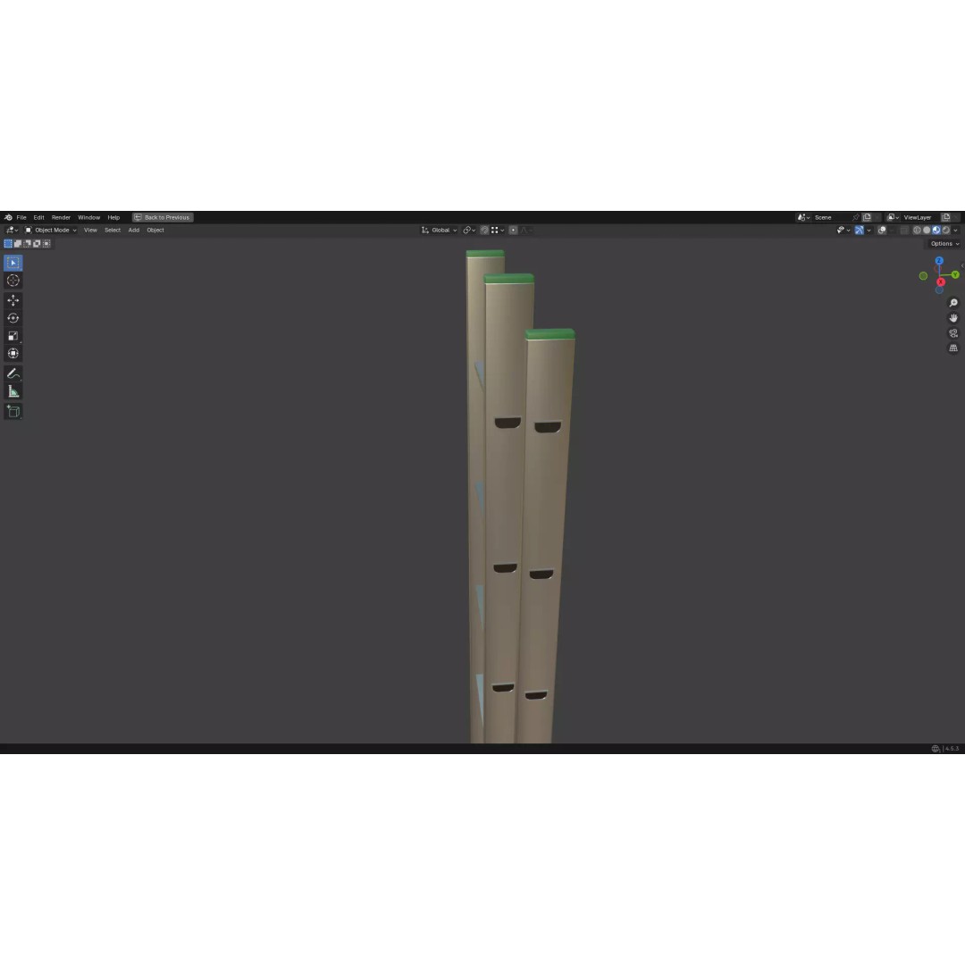 Ladder 3D Model – Low Poly PBR Game Asset, FBX, OBJ - View 11