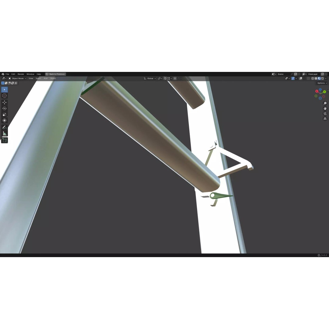 Ladder 3D Model – Low Poly PBR Game Asset, FBX, OBJ - View 15