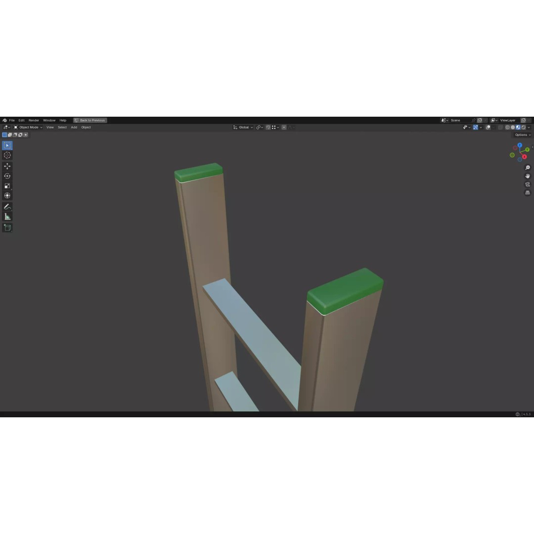 Ladder 3D Model – Low Poly PBR Game Asset, FBX, OBJ - View 17