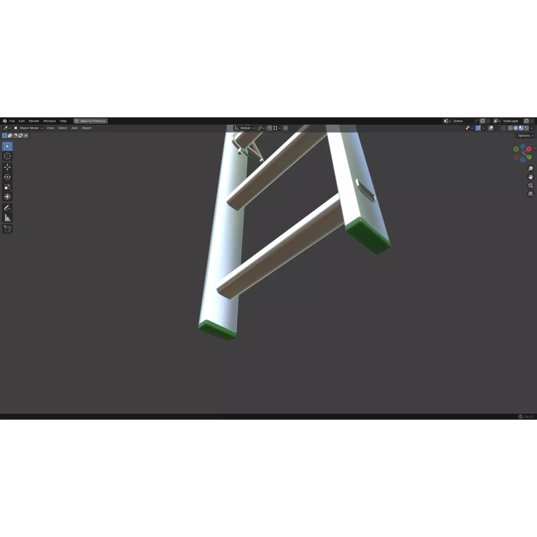 Ladder 3D Model – Low Poly PBR Game Asset, FBX, OBJ - View 18