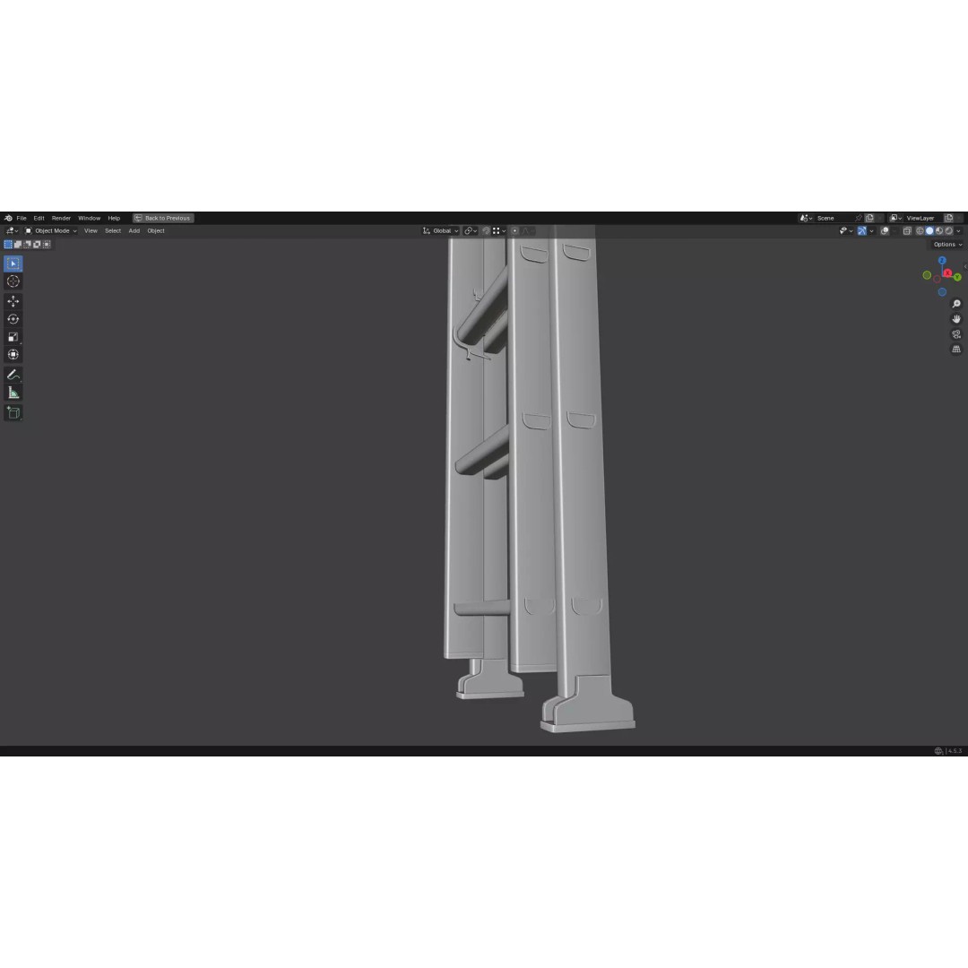Ladder 3D Model – Low Poly PBR Game Asset, FBX, OBJ - View 28