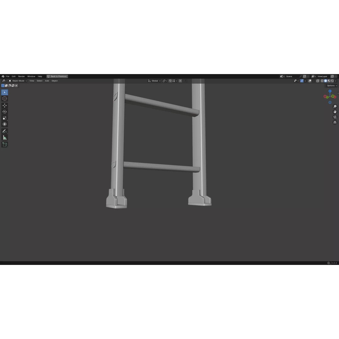 Ladder 3D Model – Low Poly PBR Game Asset, FBX, OBJ - View 37