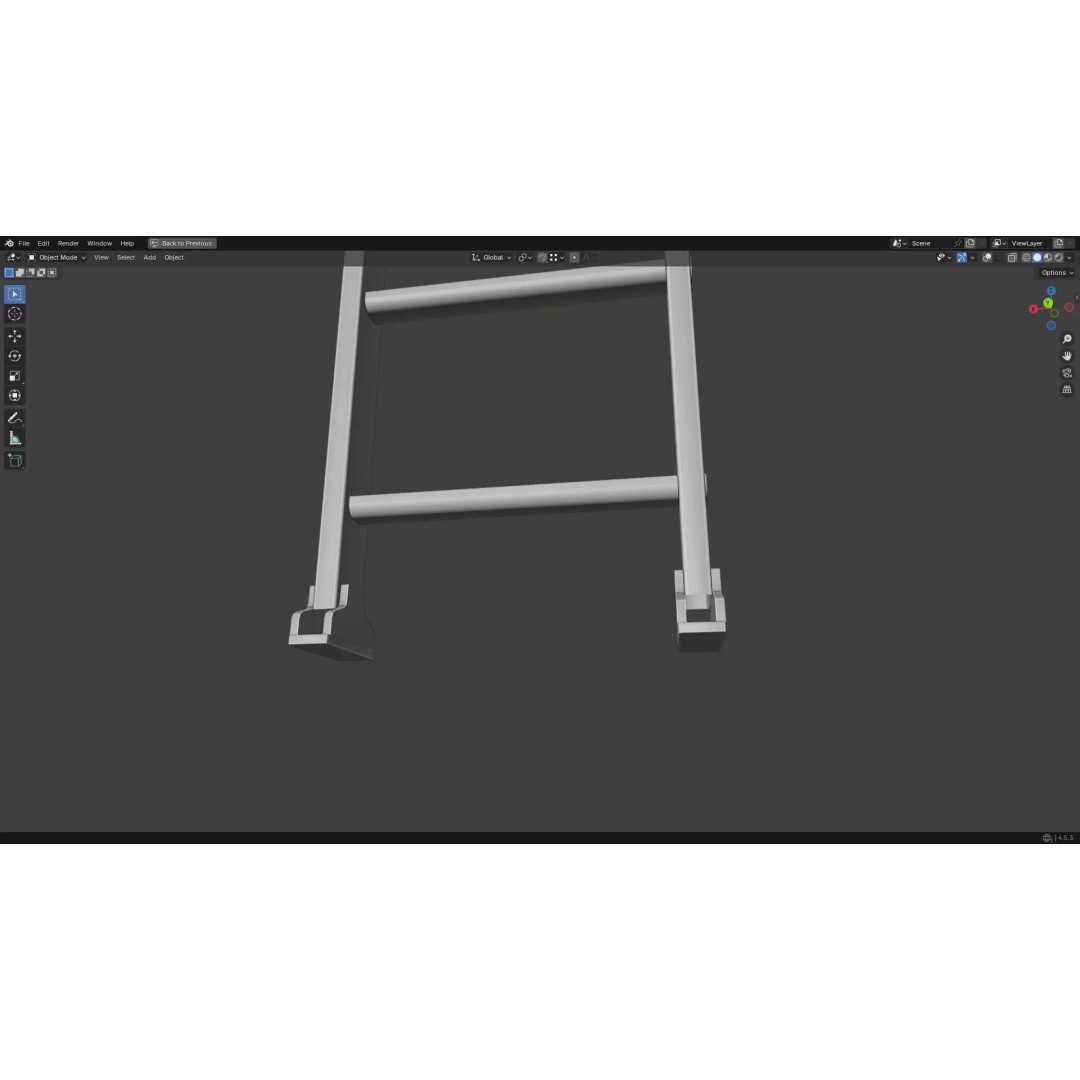 Ladder 3D Model – Low Poly PBR Game Asset, FBX, OBJ - View 38
